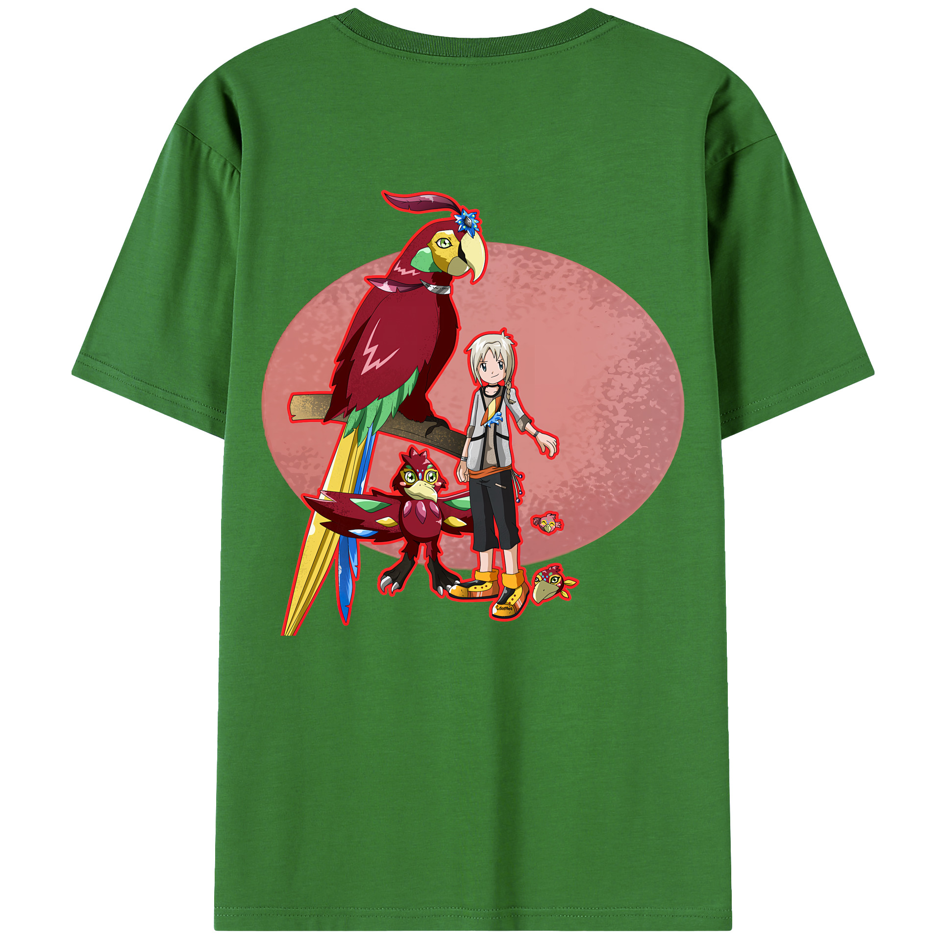 （画像用） Digimon デジタルモンスター/デジモン レディース半袖Tシャツ(バックプリント)